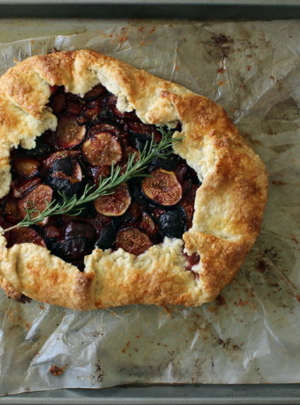 Fig + Plum + Rosemary Galette with a Flaky Buttermilk Crust