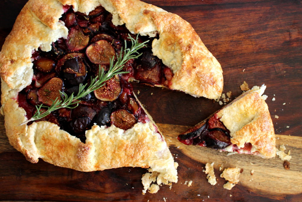 Fig and Plum Galette with Rosemary