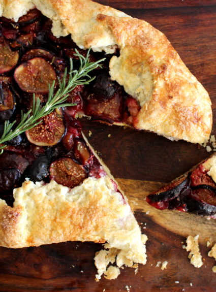 Fig + Plum + Rosemary Galette with a Flaky Buttermilk Crust
