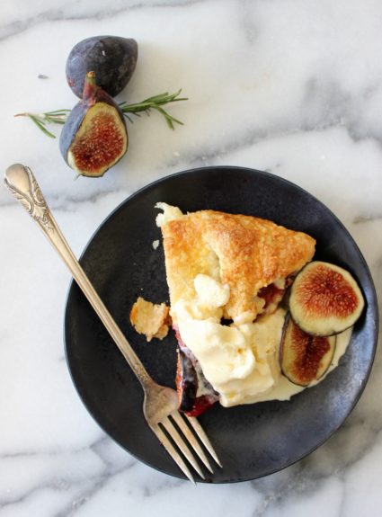 Fig + Plum + Rosemary Galette with a Flaky Buttermilk Crust