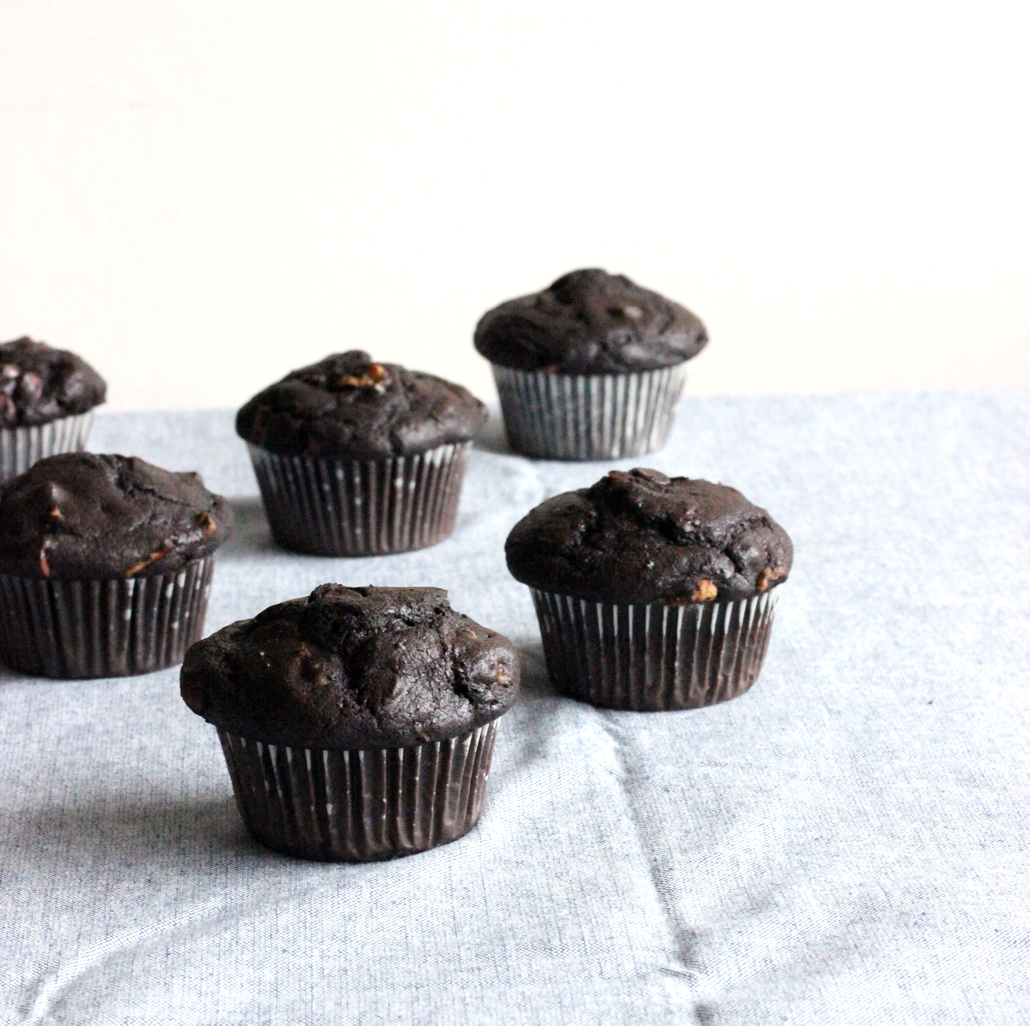 Chocolate Espresso Muffins with Toasted Walnuts - The Bay Leaf Kitchen
