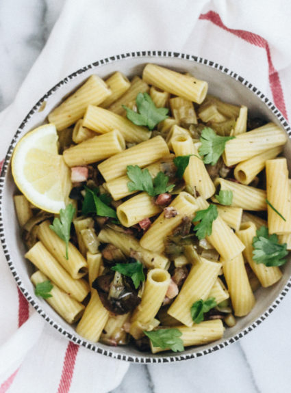 Spring Leek, Pancetta, & Lemon Pasta